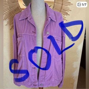 Free People We the Free corduroy Jacket Purple
